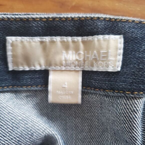 Michael Kors Denim Gold Button Mini Skirt - Picture 6 of 6